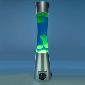 Silver/Blue/Yellow Lava Lamp Bluetooth Speaker