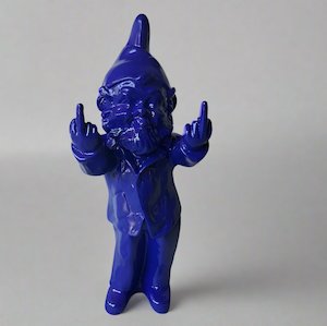 Cheeky Gnome Statue-Blue