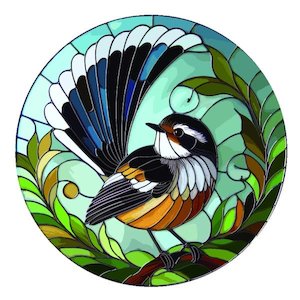 Fantail Stained Glass Hanger