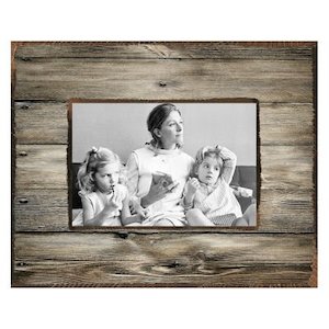 Wood Print Glass Photo Frame