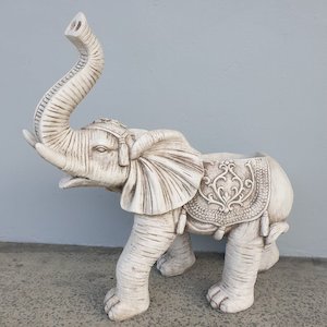 Trunk Up Elephant Statue Planter