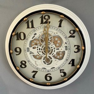 White And Black Gear Clock 62CM