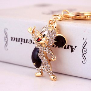 Diamante Key Ring-Mickey Mouse