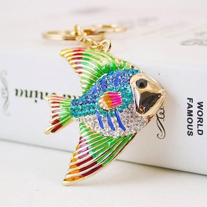 Diamante Key Ring-Tropical Fish