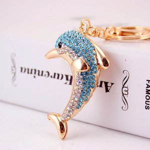 Diamante Key Ring-Dolphin