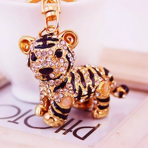 Diamante Key Ring-Tiger