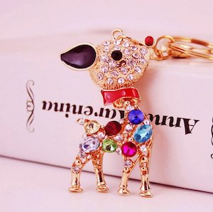 Diamante Key Ring-Deer