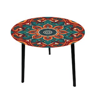 Glass Top Side Table-Moroccan Table