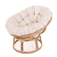 Papasan Chair - Natural Chair + Cream Cushion