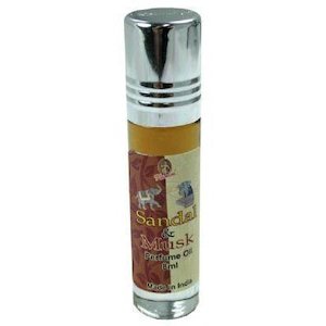 Kamini Perfume Oil 8ml Roll-On Bottle, Sandal Musk