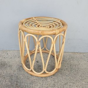 Round Cane Stool /Plant Stand