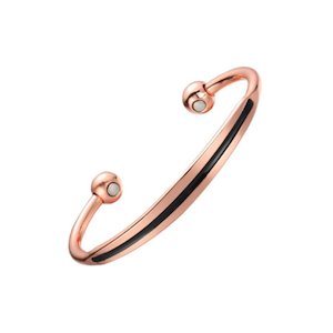 Copper Bracelet-Plain with Black Strip