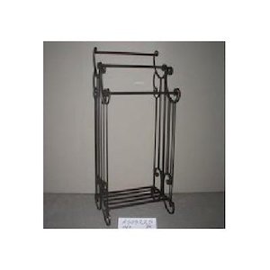 Metal Towel Rack- Pewter