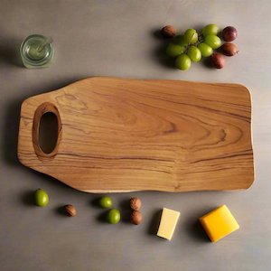 Wavy Teak Bread & Cheese Board