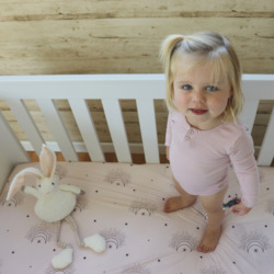 Waterproof Cot Sheet - Celeste