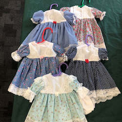 Dolls Clothing: Blue doll dresses