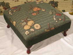 Soft furnishing wholesaling: F7 Footstool All Over Fruit green