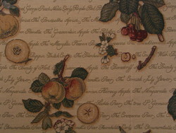 ALL OVER FRUIT Beige fabric per metre