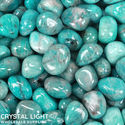 China, glassware and earthenware wholesaling: Amazonite Tumble