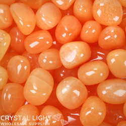 China, glassware and earthenware wholesaling: Orange Calcite Tumble