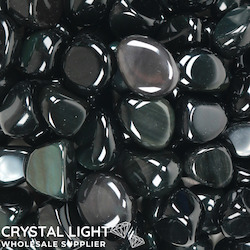 China, glassware and earthenware wholesaling: Rainbow Obsidian Tumble