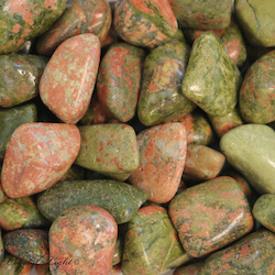 China, glassware and earthenware wholesaling: Unakite Tumble 25-30mm