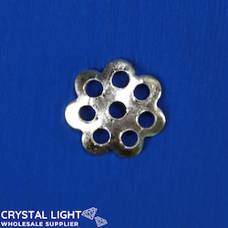 China, glassware and earthenware wholesaling: Silver Flower Bead Cap /5g