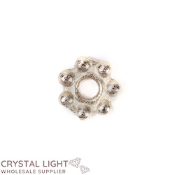 Silver Beaded Disk Spacer /5g