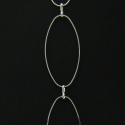 China, glassware and earthenware wholesaling: Silver Chain Ovals  25x10mm