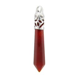 Orange Agate Long Pendant