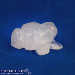 China, glassware and earthenware wholesaling: Clear Quartz Frog