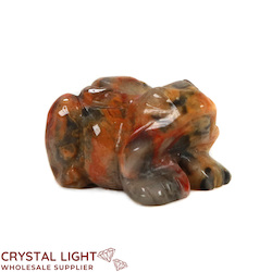 China, glassware and earthenware wholesaling: Crazy Lace Agate Frog