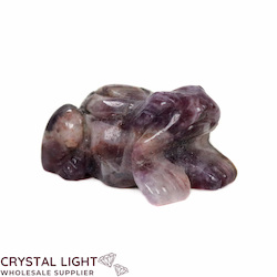 China, glassware and earthenware wholesaling: Chevron Amethyst Frog