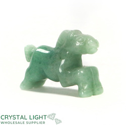 China, glassware and earthenware wholesaling: Green Aventurine Horse