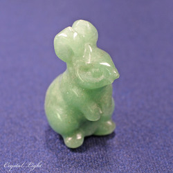 China, glassware and earthenware wholesaling: Green Aventurine Rabbit