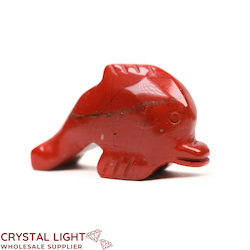 China, glassware and earthenware wholesaling: Red Jasper Dolphin