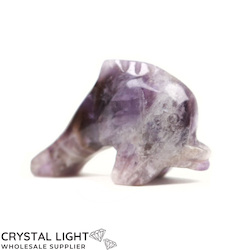 China, glassware and earthenware wholesaling: Chevron Amethyst Dolphin