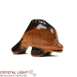 China, glassware and earthenware wholesaling: Tigers Eye Dolphin