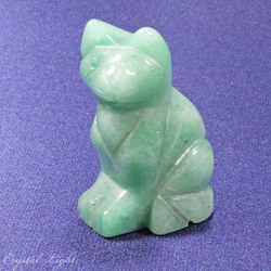 China, glassware and earthenware wholesaling: Green Aventurine Cat