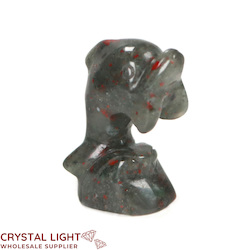 China, glassware and earthenware wholesaling: Bloodstone Dolphin Small