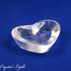 China, glassware and earthenware wholesaling: Clear Quartz Heart Dish (Single)