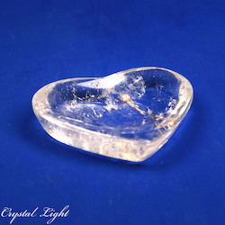 China, glassware and earthenware wholesaling: Clear Quartz Heart Dish (Single)