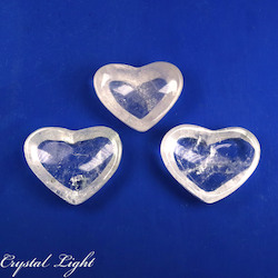 China, glassware and earthenware wholesaling: Clear Quartz Heart Dish