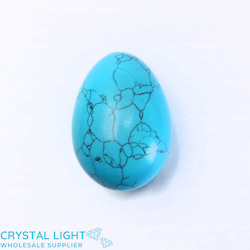 China, glassware and earthenware wholesaling: Blue Howlite Egg