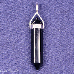 Black Obsidian DT Pendant Sterling Silver