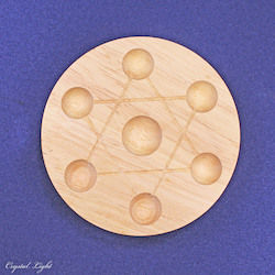 Wooden Hexagram Stand (10cm)