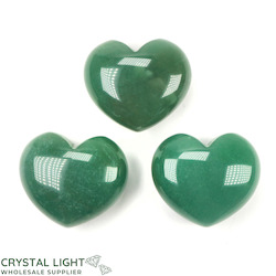 Green Aventurine Puff Heart