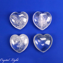 China, glassware and earthenware wholesaling: Clear Quartz Heart