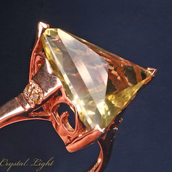 Lemon Quartz Rose Gold Ring