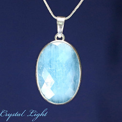 Aquamarine Faceted Pendant